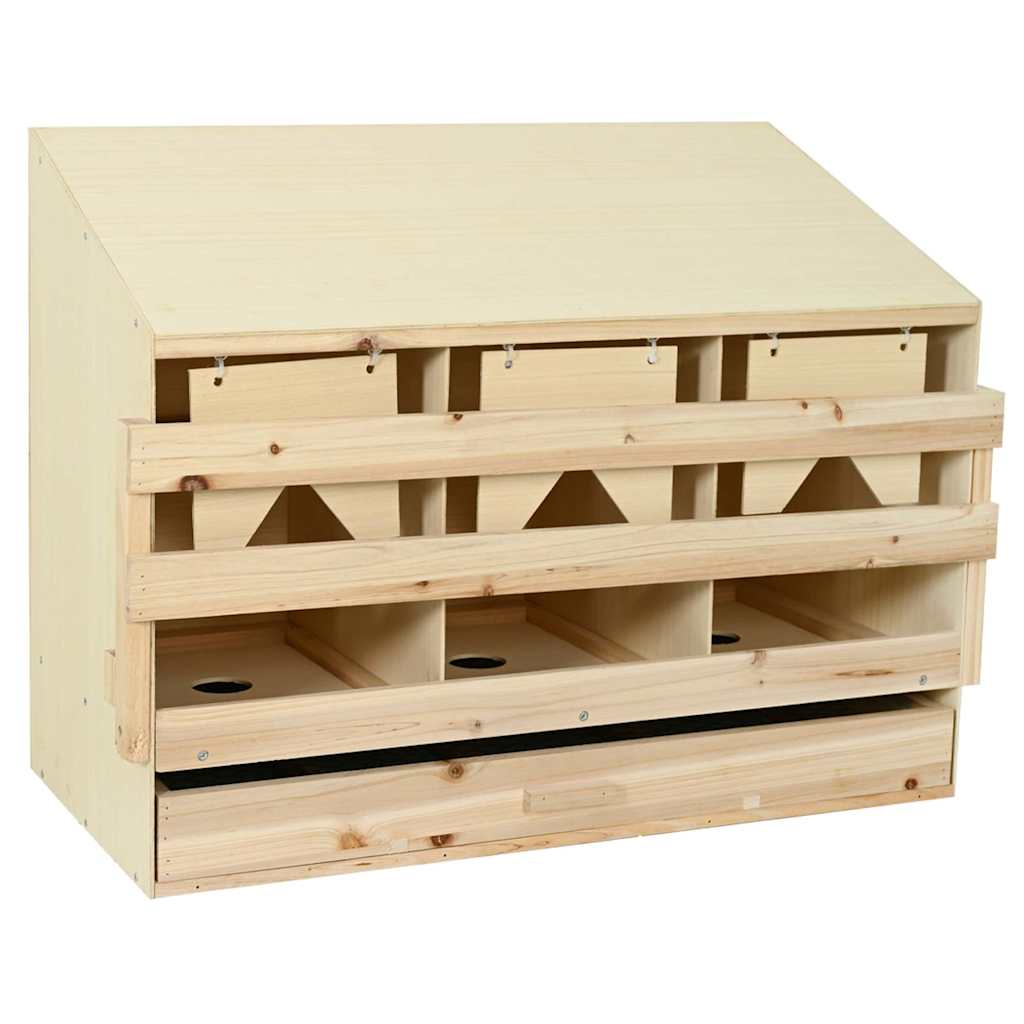 Vidaxl Chicken Shelter 3 Fächer 93x40x65 cm Festkiefer