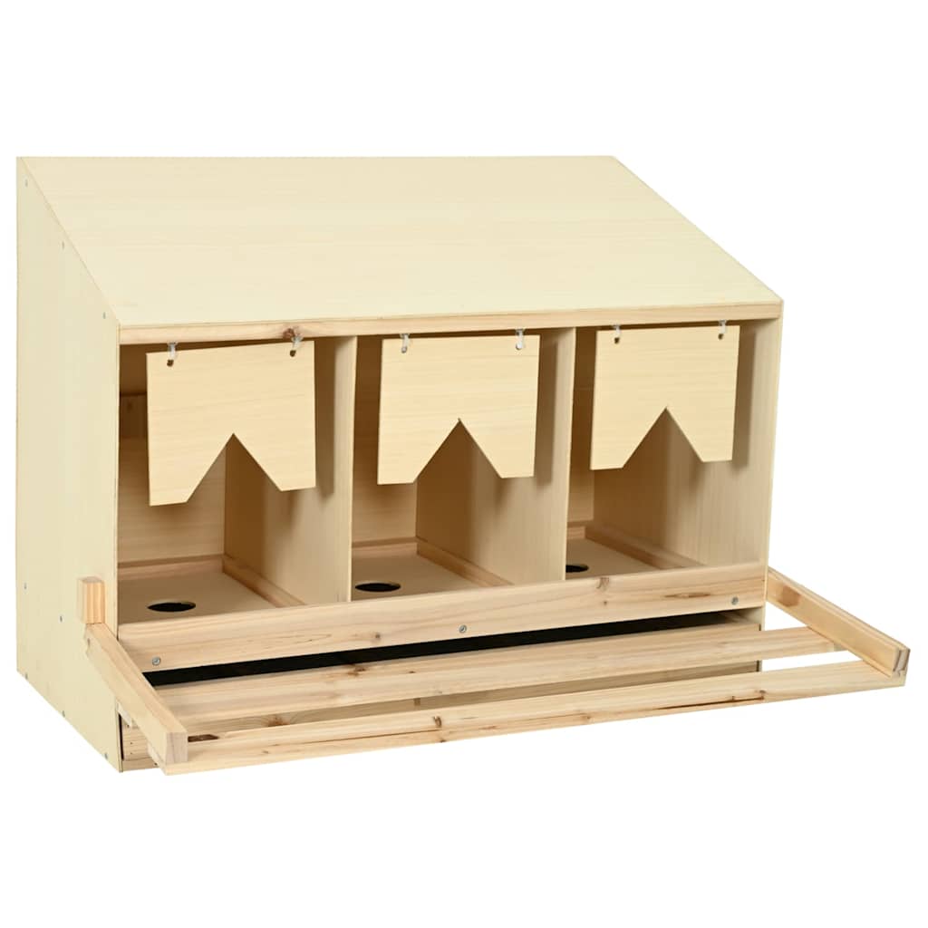 Vidaxl Chicken Shelter 3 Fächer 93x40x65 cm Festkiefer
