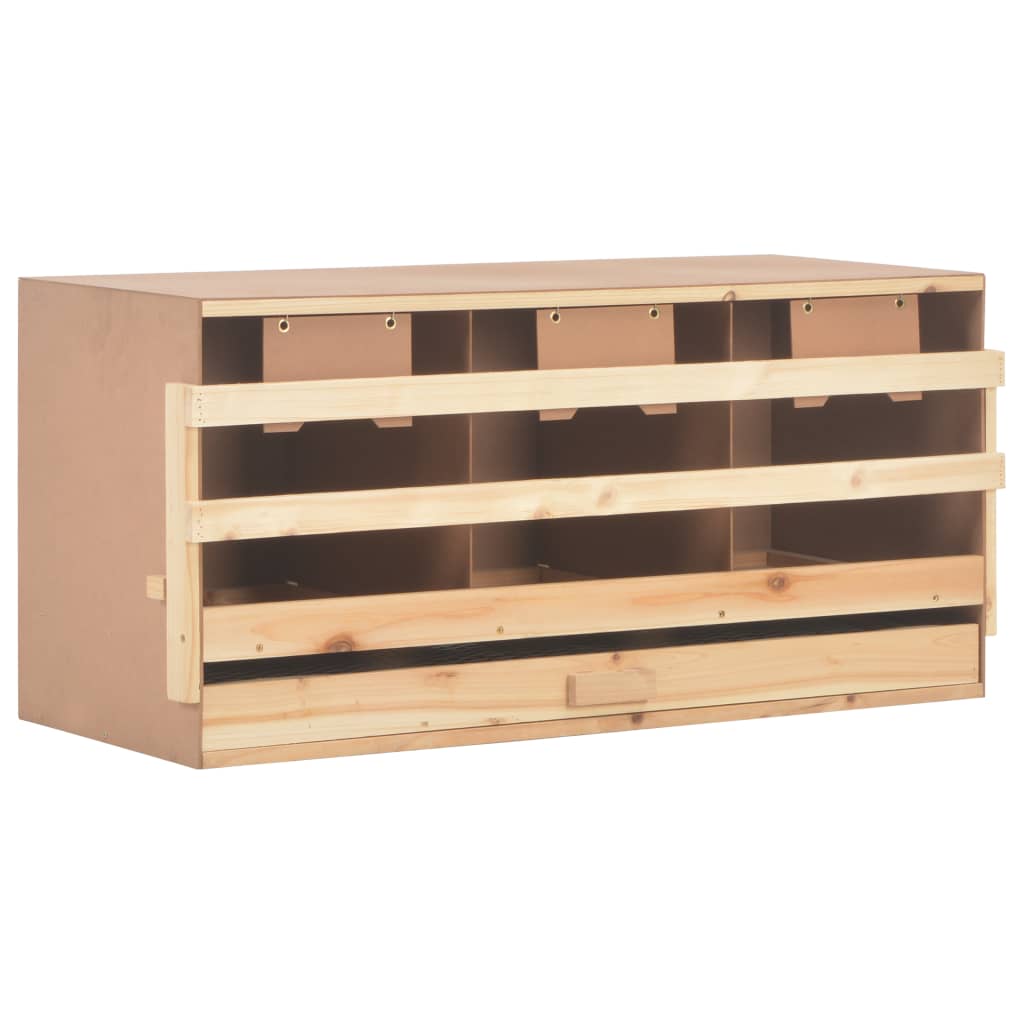 Vidaxl Chicken Shelter 3 Fächer 96x40x45 cm Festkiefer