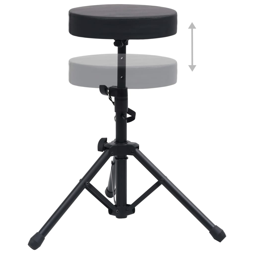 Vidaxl Drum Stuhl einstellbar rund schwarz