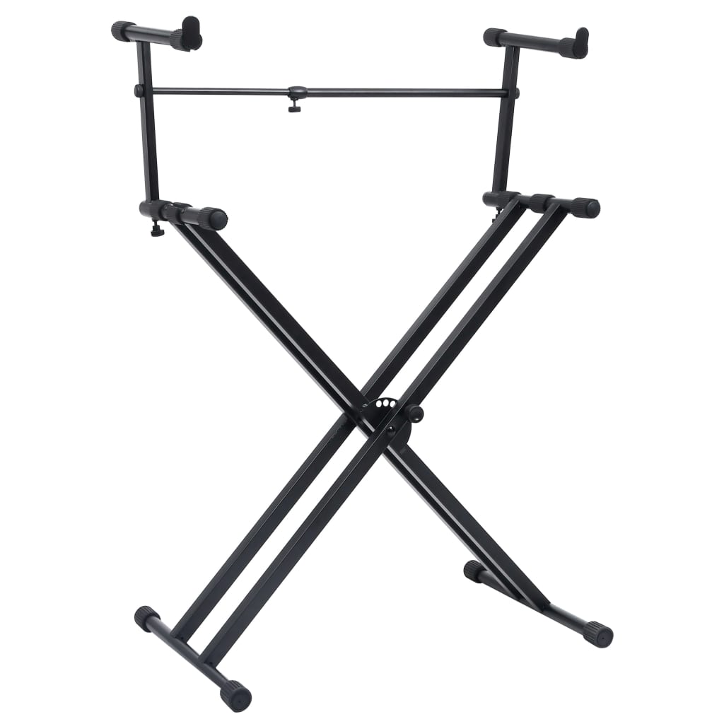 VidaXL Keyboardständer X-Frame doppelt verstärkt schwarz