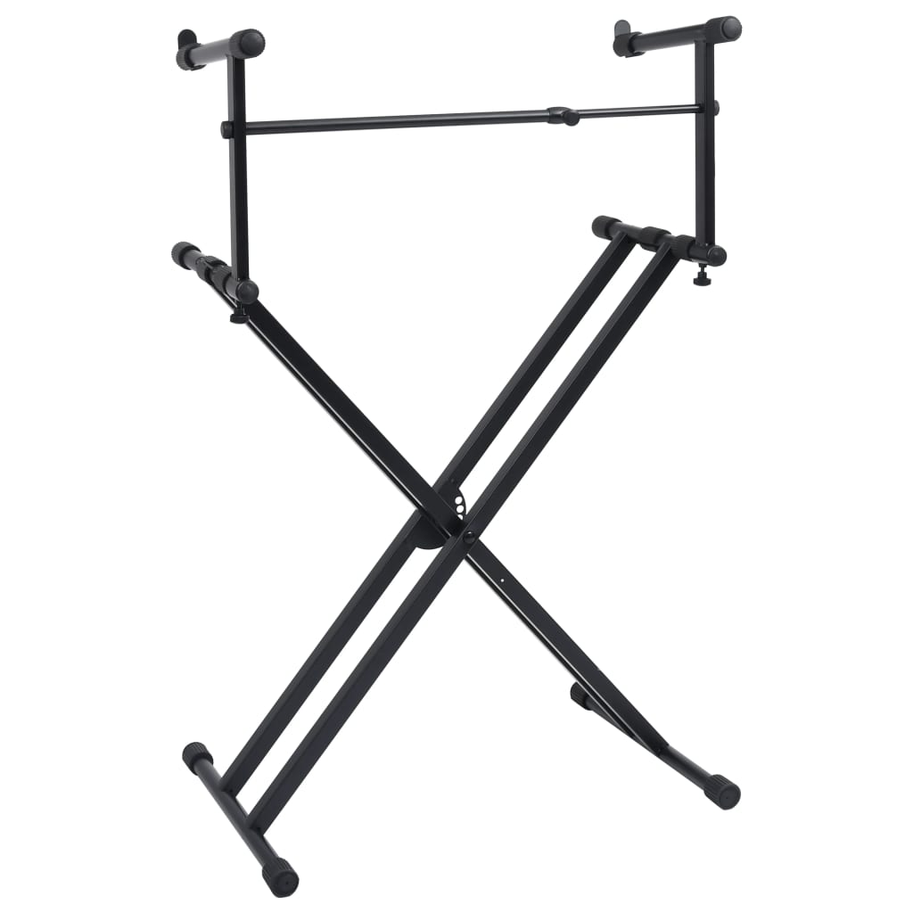 VidaXL Keyboardständer X-Frame doppelt verstärkt schwarz