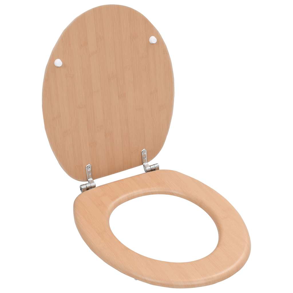 Vidaxl -Toilettensitz mit Deckelbambus MDF