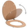 Vidaxl -Toilettensitz mit Deckelbambus MDF