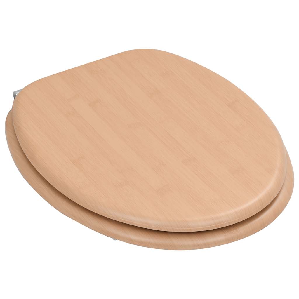 Vidaxl -Toilettensitz mit Deckelbambus MDF