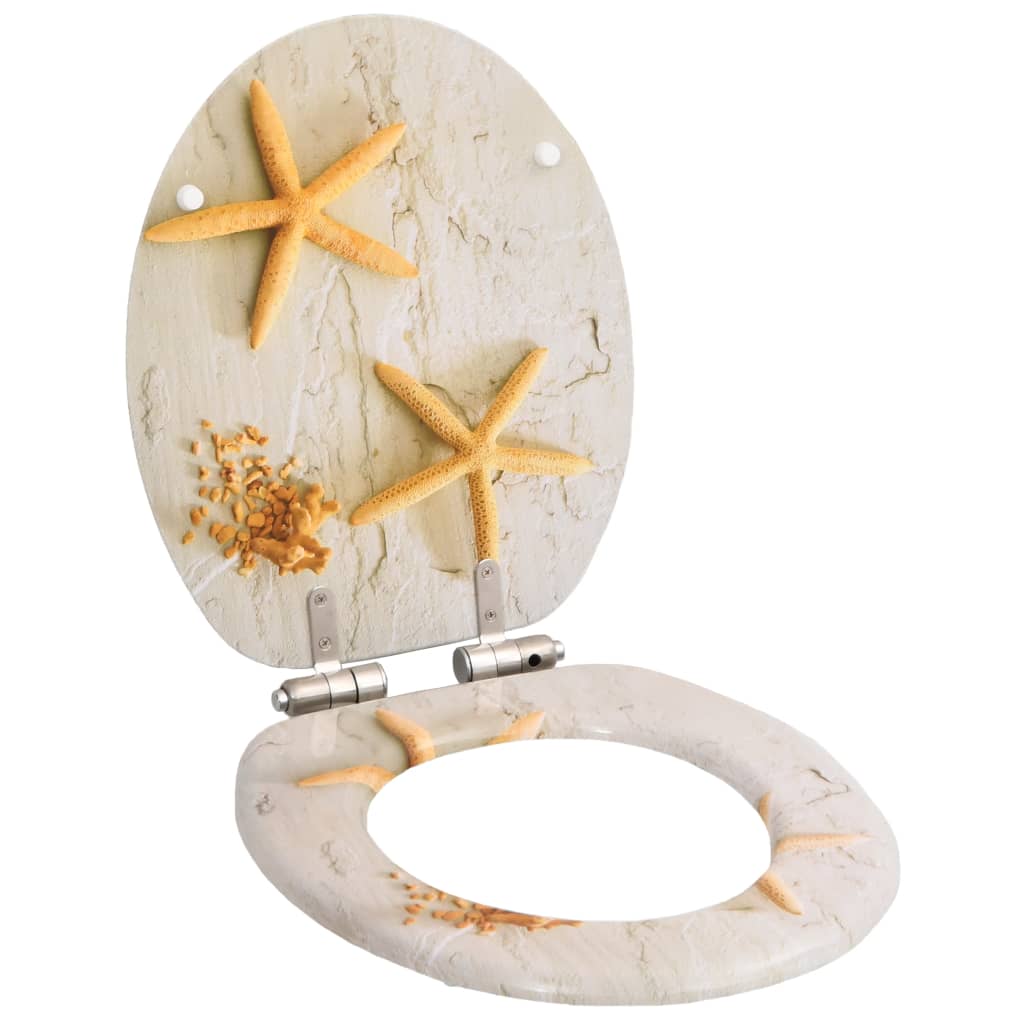 Vidaxl-Toilettensitz mit weicher Deckel Zeester MDF