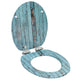 Vidaxl Toilettensitz mit weicher Deckel Old Wood MDF