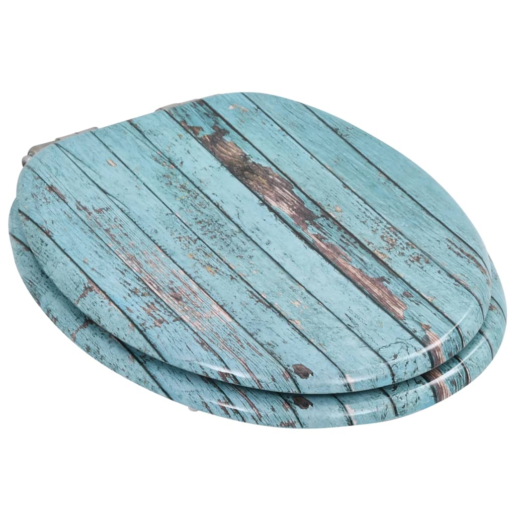 Vidaxl Toilettensitz mit weicher Deckel Old Wood MDF