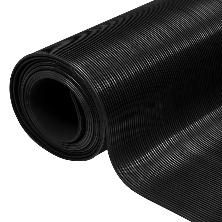 VIDAXL-Bodenmatte Anti-Rutsch 3 mm 1,5 x 2 m Gummi-feine Rippe