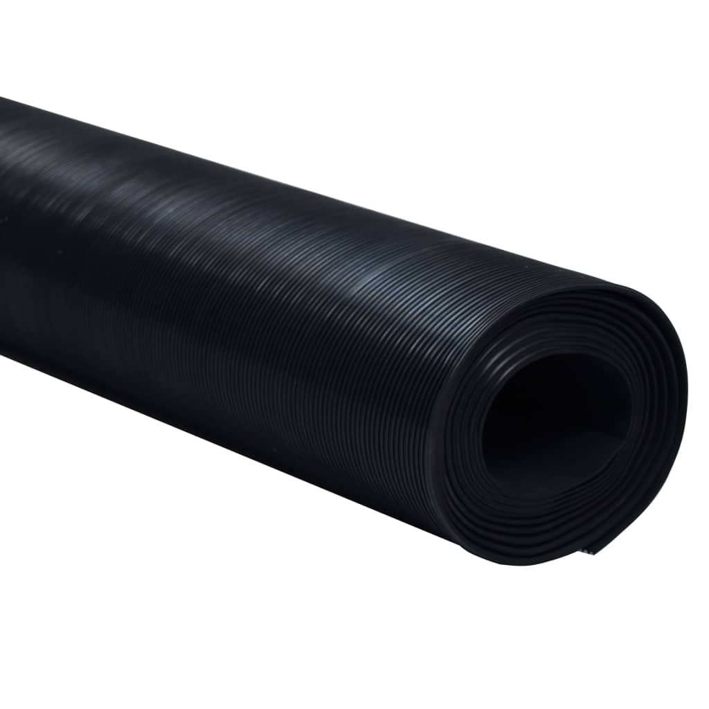 VIDAXL-Bodenmatte Anti-Rutsch 3 mm 1,5 x 2 m Gummi-feine Rippe