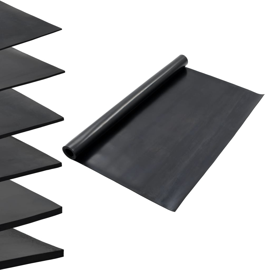 VIDAXL-Bodenmatte Anti-Rutsch 3 mm glatt 1,2 x 2 m Gummi