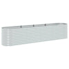 VIDAXL -Pflanzer 400 x 80 x 81 cm verzinktes Stahl Silber angehoben