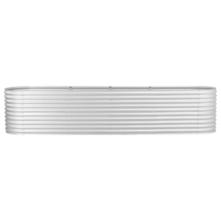 VIDAXL -Pflanzer 400 x 80 x 81 cm verzinktes Stahl Silber angehoben