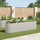 VIDAXL -Pflanzer erhöhte 320x80x81 cm verzinkte Stahl Silber