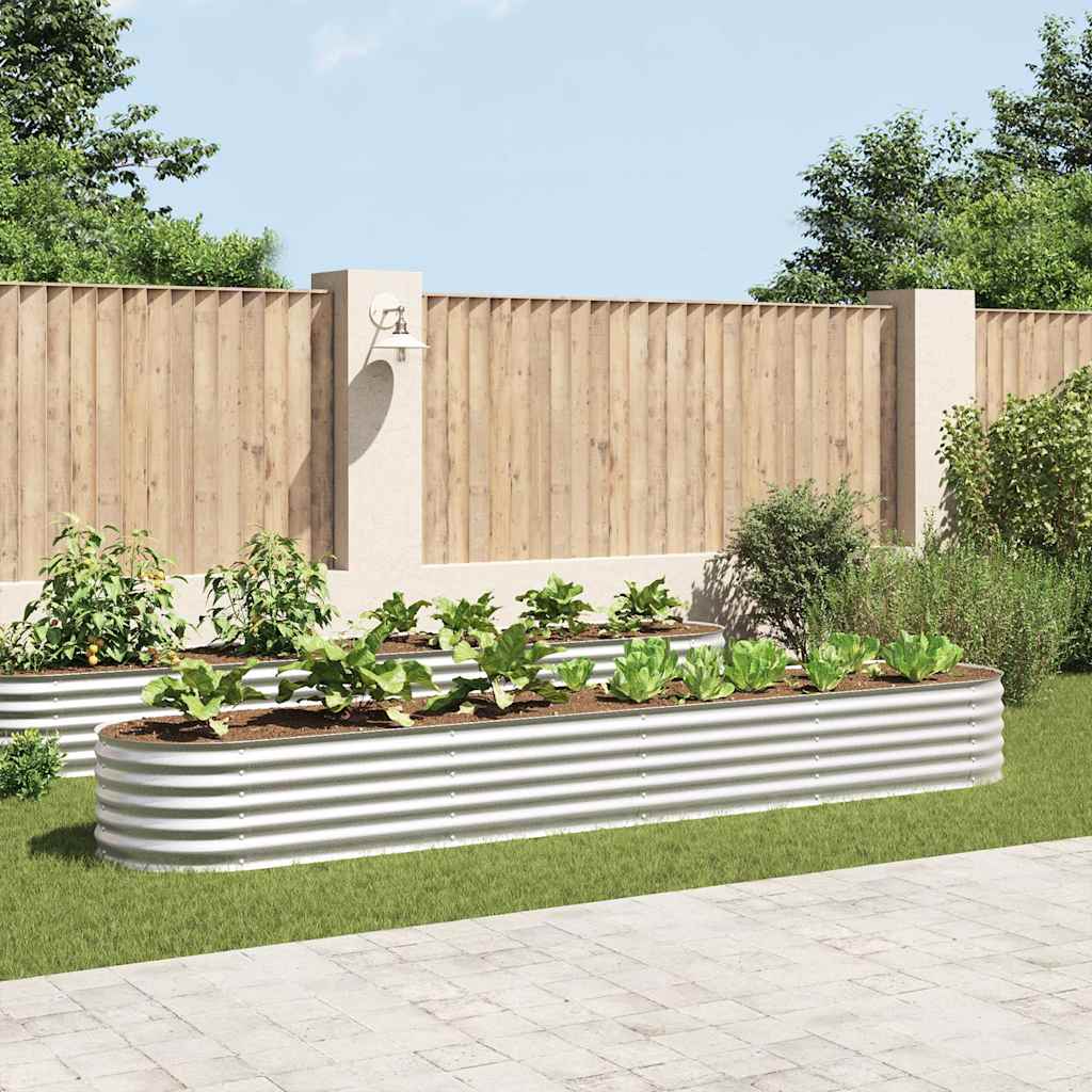 Vidaxl Pflanzer Einsatz 400x80x44 cm verzinktes Stahl Silber