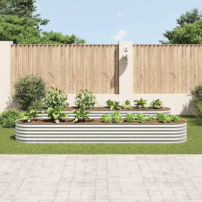 Vidaxl Pflanzer Einsatz 400x80x44 cm verzinktes Stahl Silber