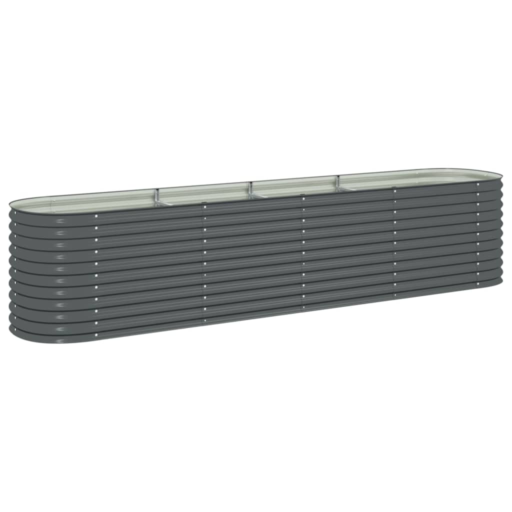 Vidaxl Pflanzer Einsatz 400x80x81 cm verzinkter Stahl grau