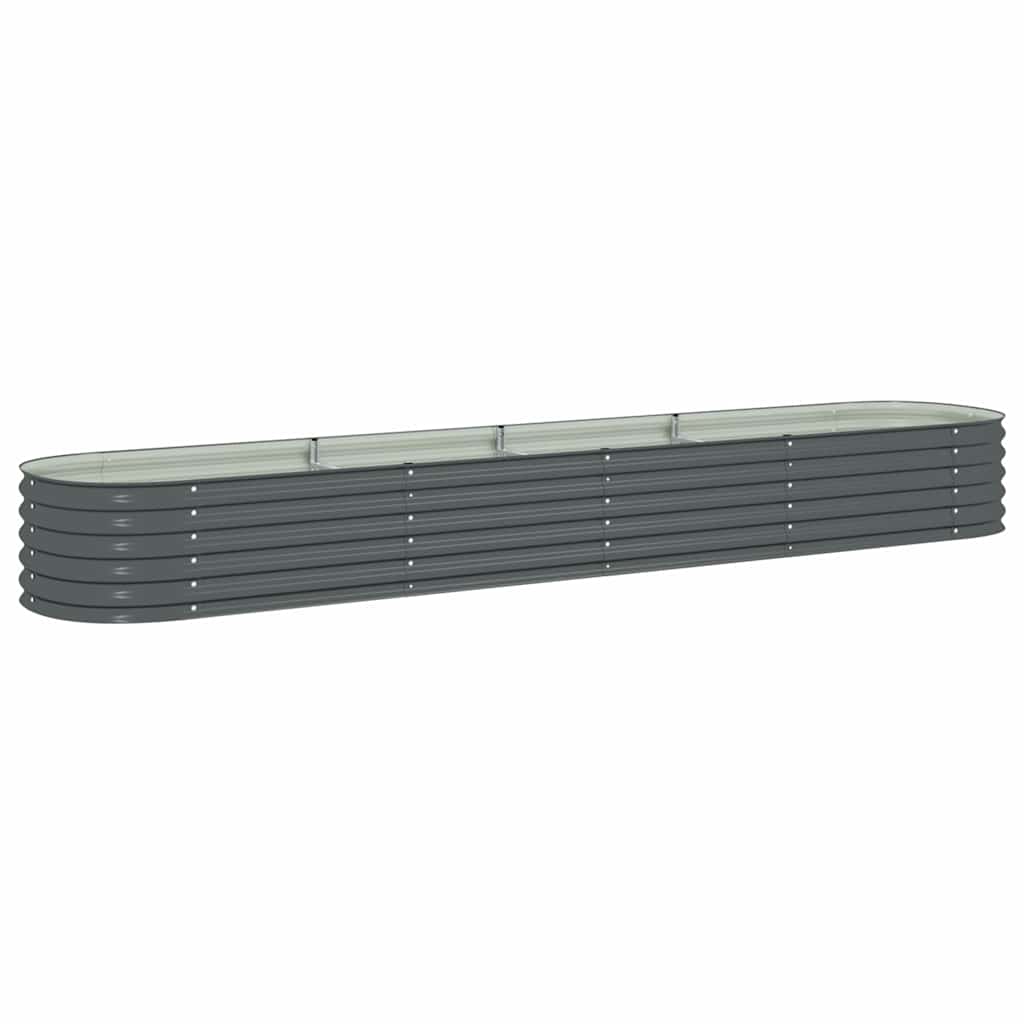 Vidaxl Pflanzer Einsatz 400x80x44 cm verzinkter Stahl grau