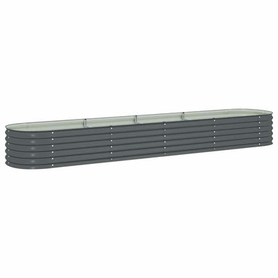 Vidaxl Pflanzer Einsatz 400x80x44 cm verzinkter Stahl grau