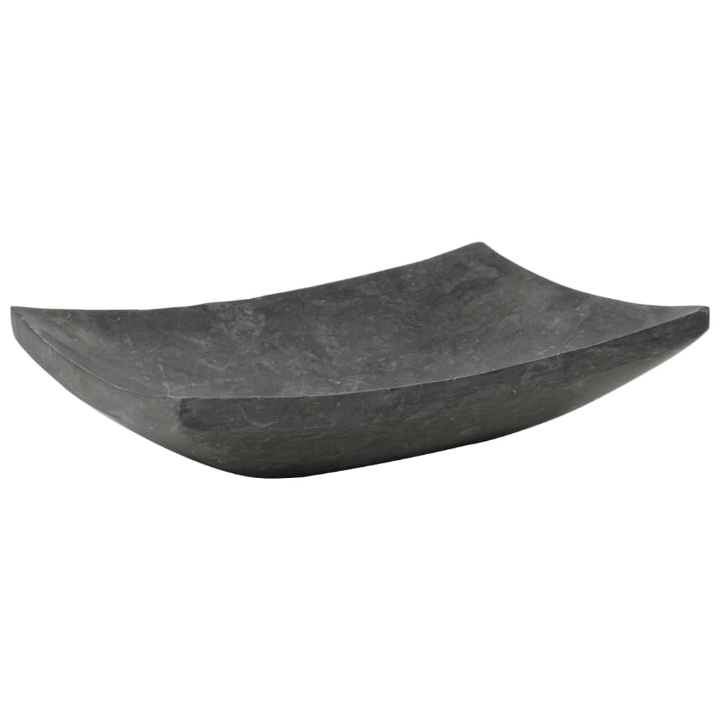 Vidaxl Sink 50x35x12 cm Marmor Schwarz