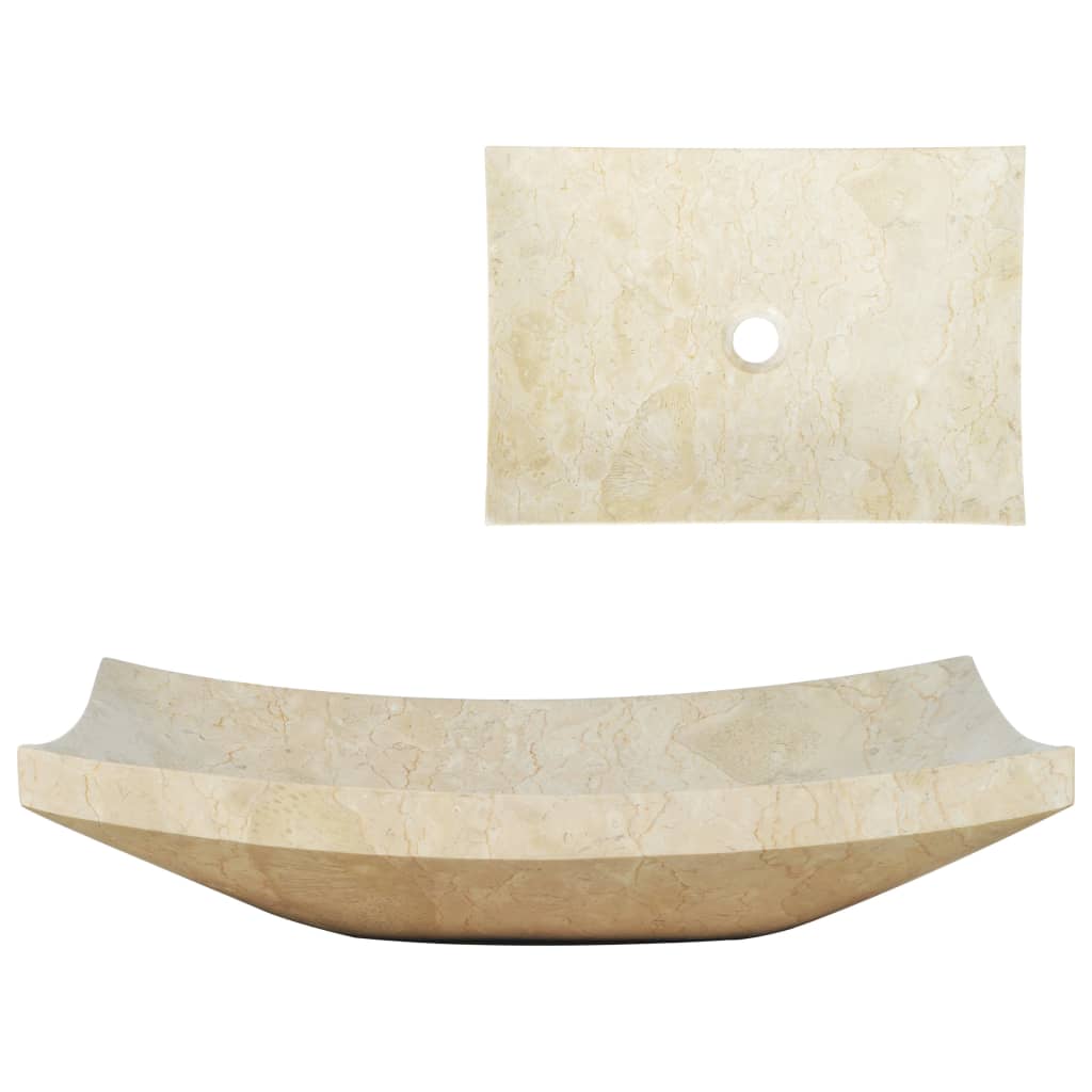 Vidaxl Sink 50x35x12 cm Marmer Creme