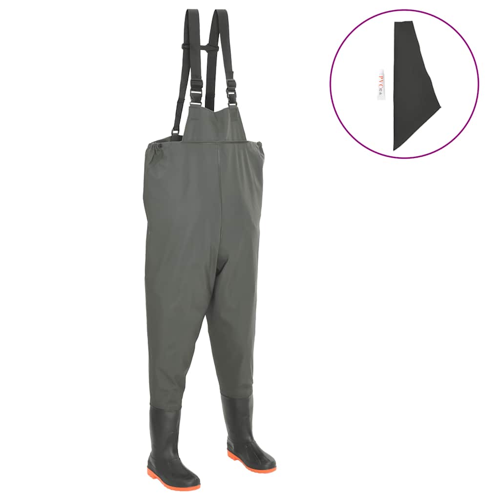 Vidaxl Waadbroek mit Stiefel Größe 44 Grün