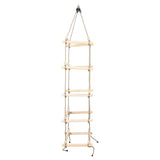 Vidaxl -Seilleiter 200 cm Holz - afbeelding 3