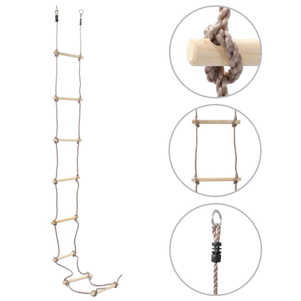 Vidaxl -Seilleiter 290 cm Holz
