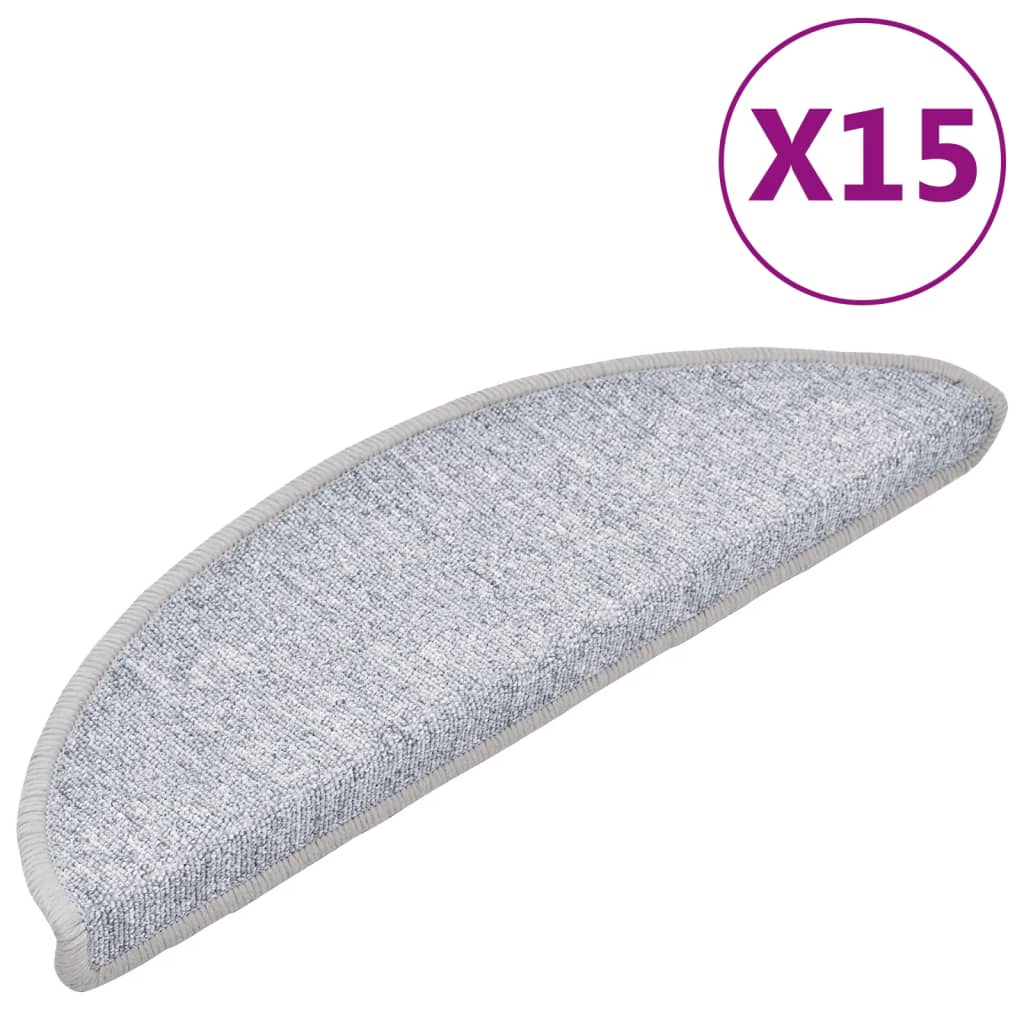 VIDAXL 15 ST Pedalmatten 56x17x3 cm hellgrau