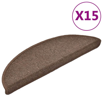 VIDAXL 15 ST Pedalmatten 56x17x3 cm Kaffeebraun
