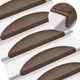 VIDAXL 15 ST Pedalmatten 56x17x3 cm Kaffeebraun