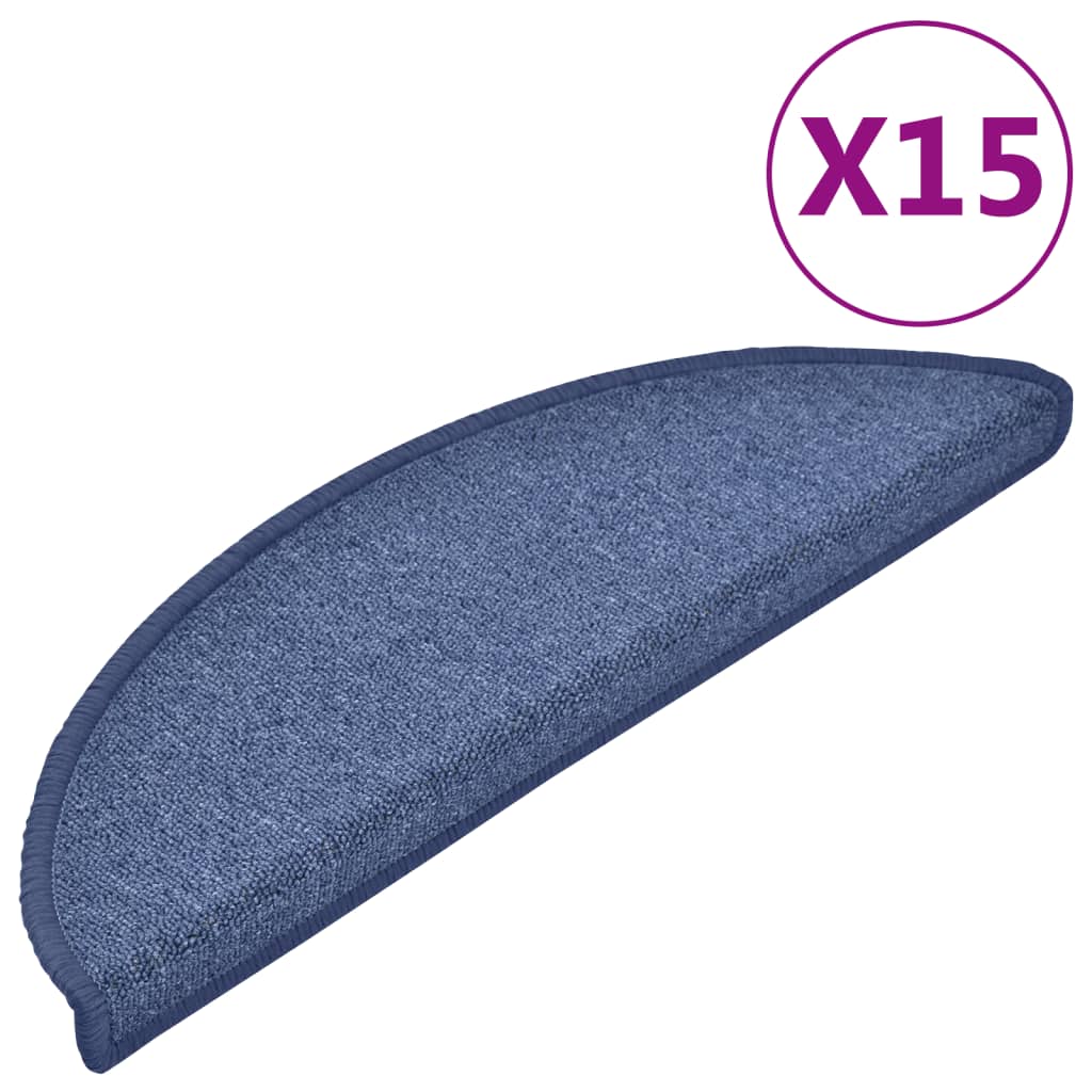 VIDAXL 15 ST -Pedalmatten 56x17x3 cm blau