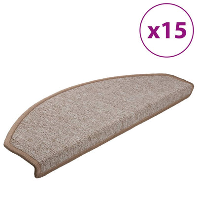 VIDAXL 15 ST Pedalmatten 65x24x4 cm hellbraun