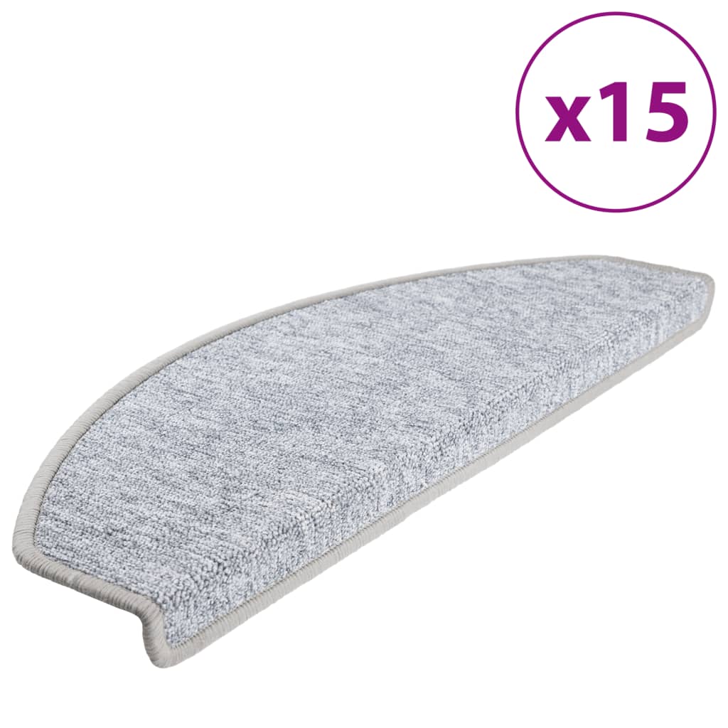 Vidaxl 15 Stusen 65x24x4 cm hellgrau