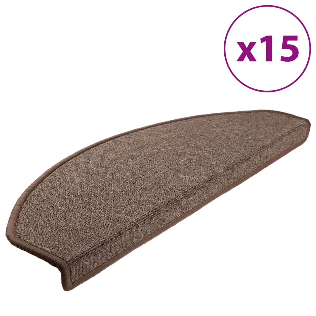 VIDAXL 15 ST Pedalmatten 65x24x4 cm Kaffeebraun