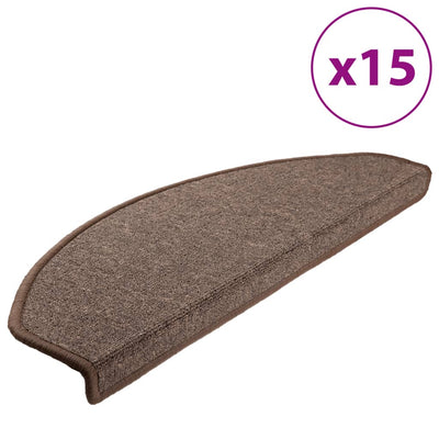 VIDAXL 15 ST Pedalmatten 65x24x4 cm Kaffeebraun