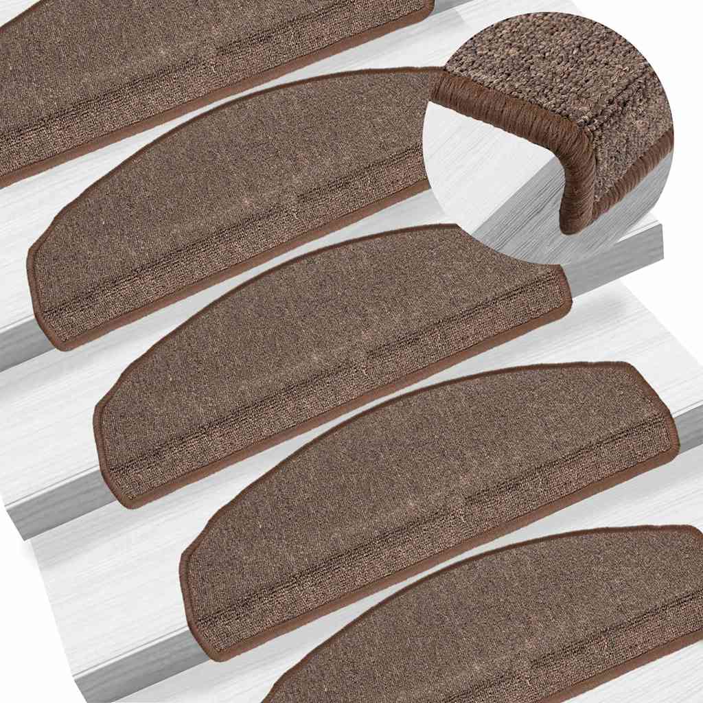 VIDAXL 15 ST Pedalmatten 65x24x4 cm Kaffeebraun
