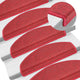 VIDAXL 15 ST -Pedalmatten 65x24x4 cm Bordeaux rot