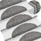 VidaXL Stufenmatten 15 Stk. 56x17x3 cm grau halbrund