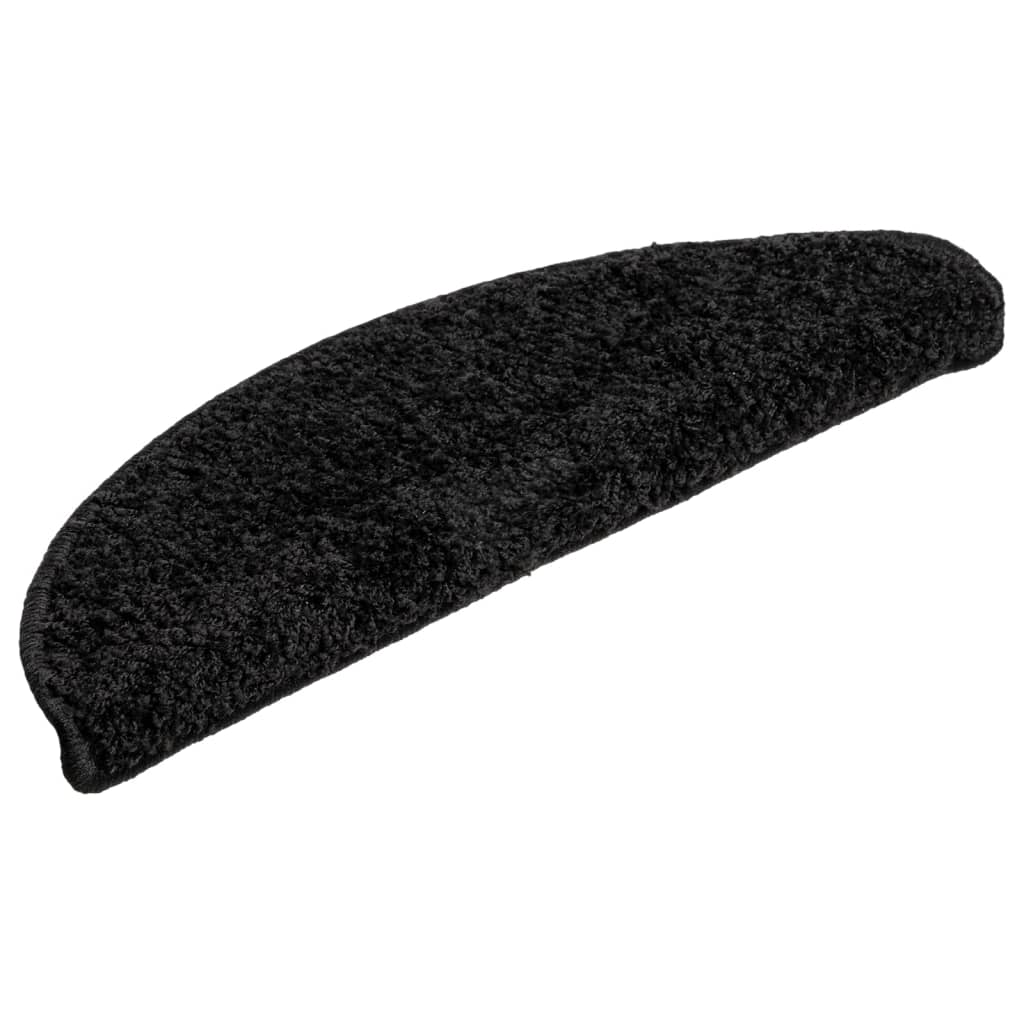 Vidaxl -Treppenmatten 15 ST 56x17x3 cm Schwarz