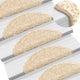 VidaXL Stufenmatten 15 Stk. 56x17x3 cm Creme halbrund