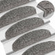 VidaXL Stufenmatten 15 Stk. 65x21x4 cm grau halbrund groß