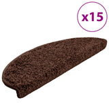 Vidaxl -Treppenmatten 15 ST 65x21x4 cm Braun - afbeelding 2