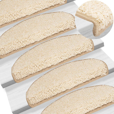 VIDAXL -Treppenmatten 15 ST 65x21x4 cm creme -gelöscht