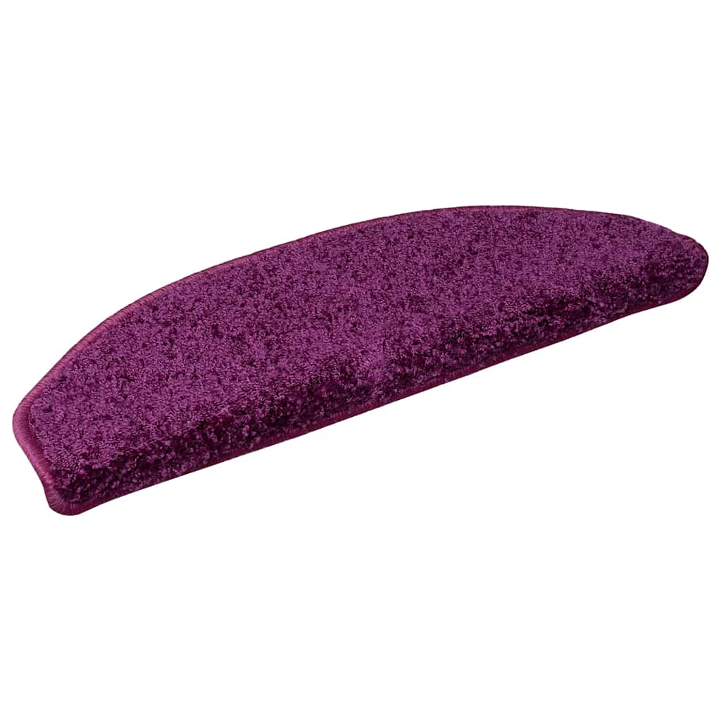 Vidaxl -Treppenmatten 15 ST 65x21x4 cm Violett