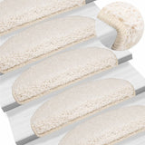 Vidaxl -Treppenmatten 15 ST 65x21x4 cm Weiß - afbeelding 1