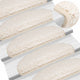 Vidaxl -Treppenmatten 15 ST 65x21x4 cm Weiß