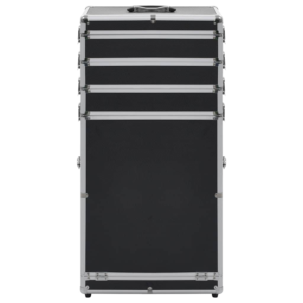 Vidaxl Make-up Trolley Aluminium Schwarz