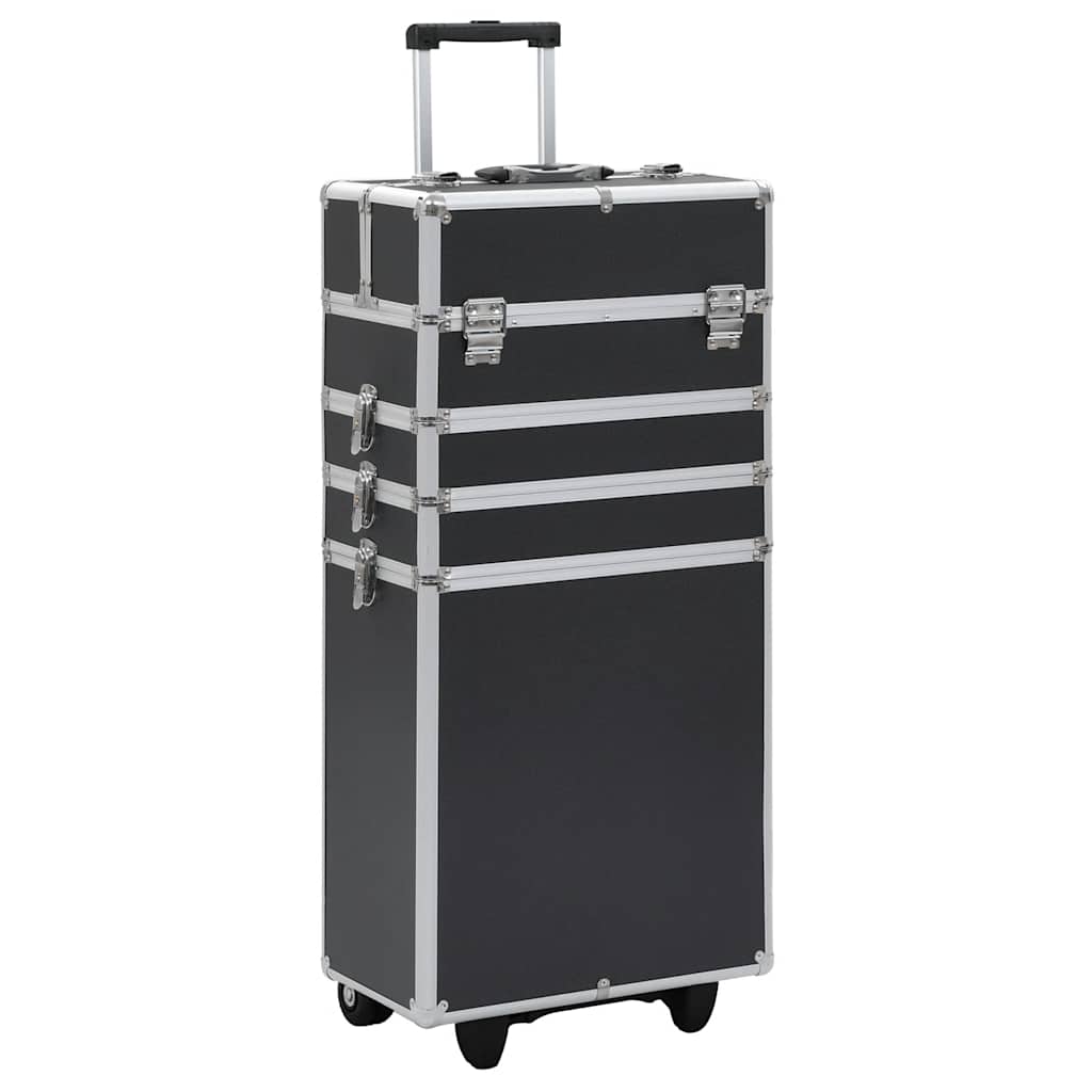 Vidaxl Make-up Trolley Aluminium Schwarz