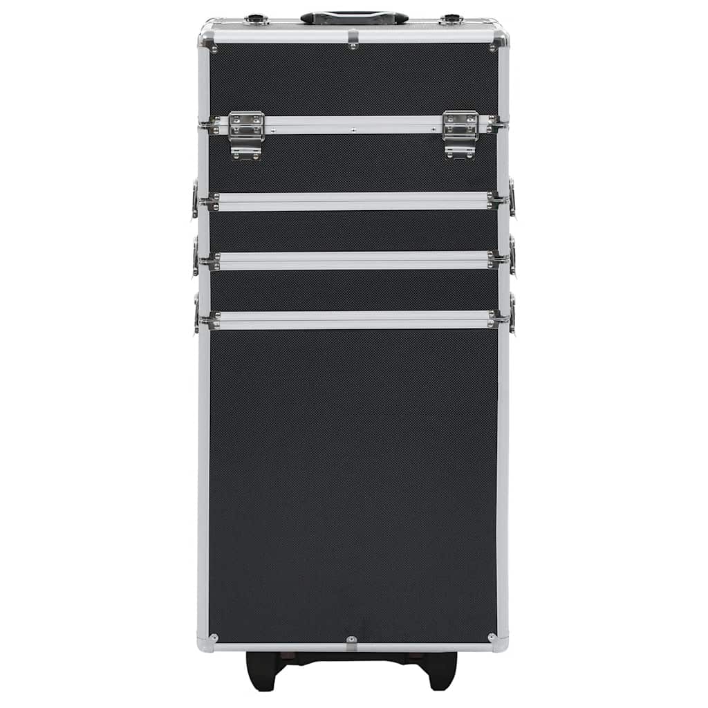 Vidaxl Make-up Trolley Aluminium Schwarz